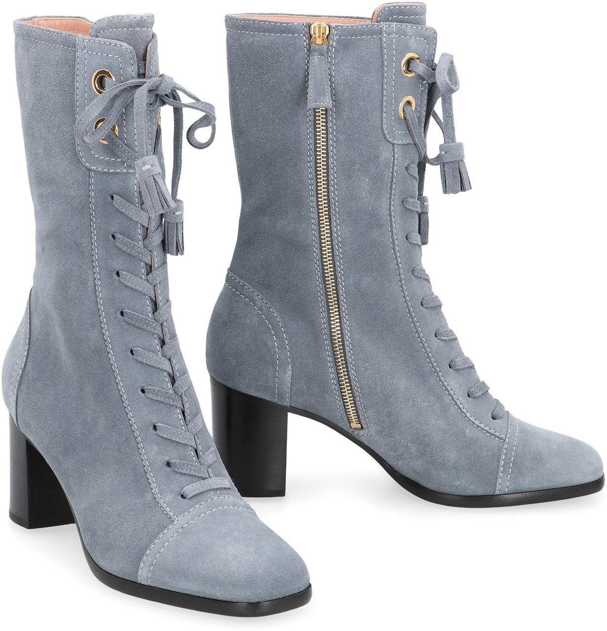 Alberta Ferretti Suede boots Grijs