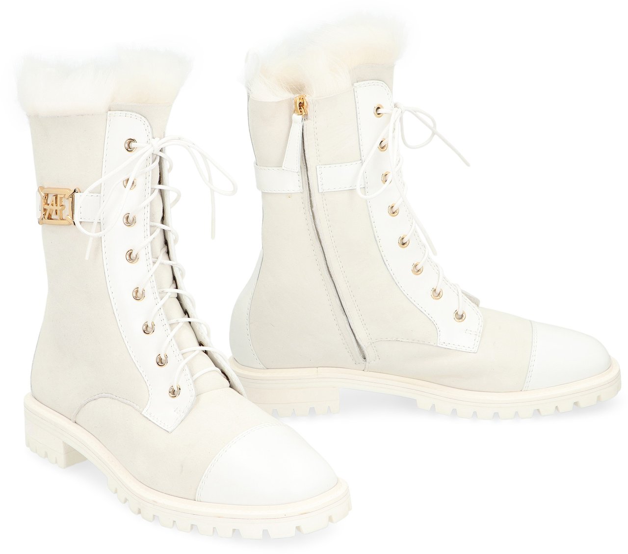 Alberta Ferretti Suede ankle boots Wit