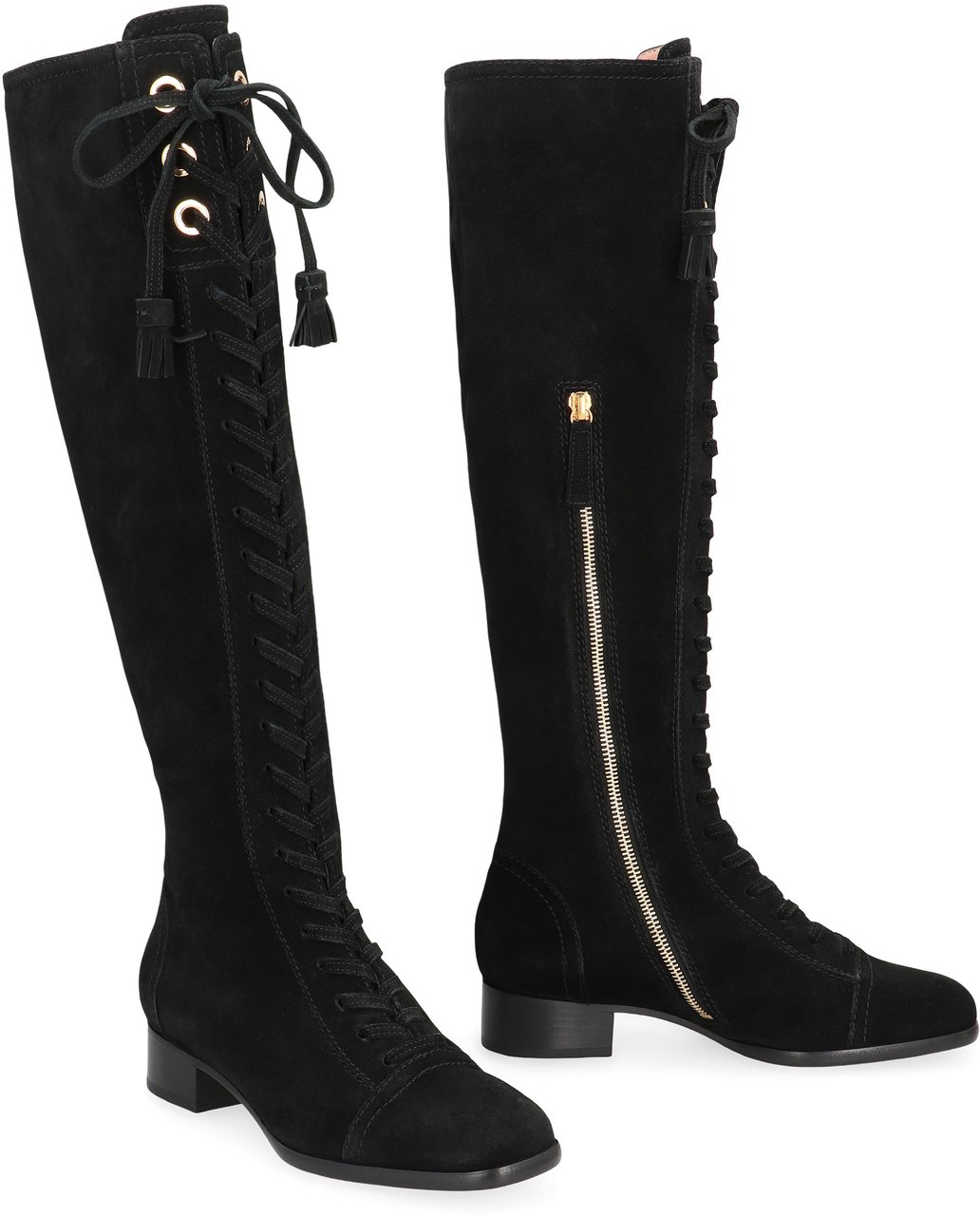 Alberta Ferretti Suede leather boots Zwart