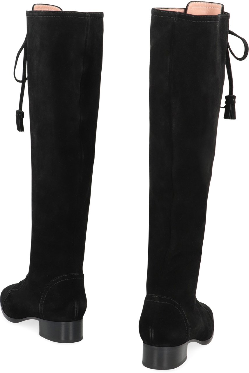 Alberta Ferretti Suede leather boots Zwart