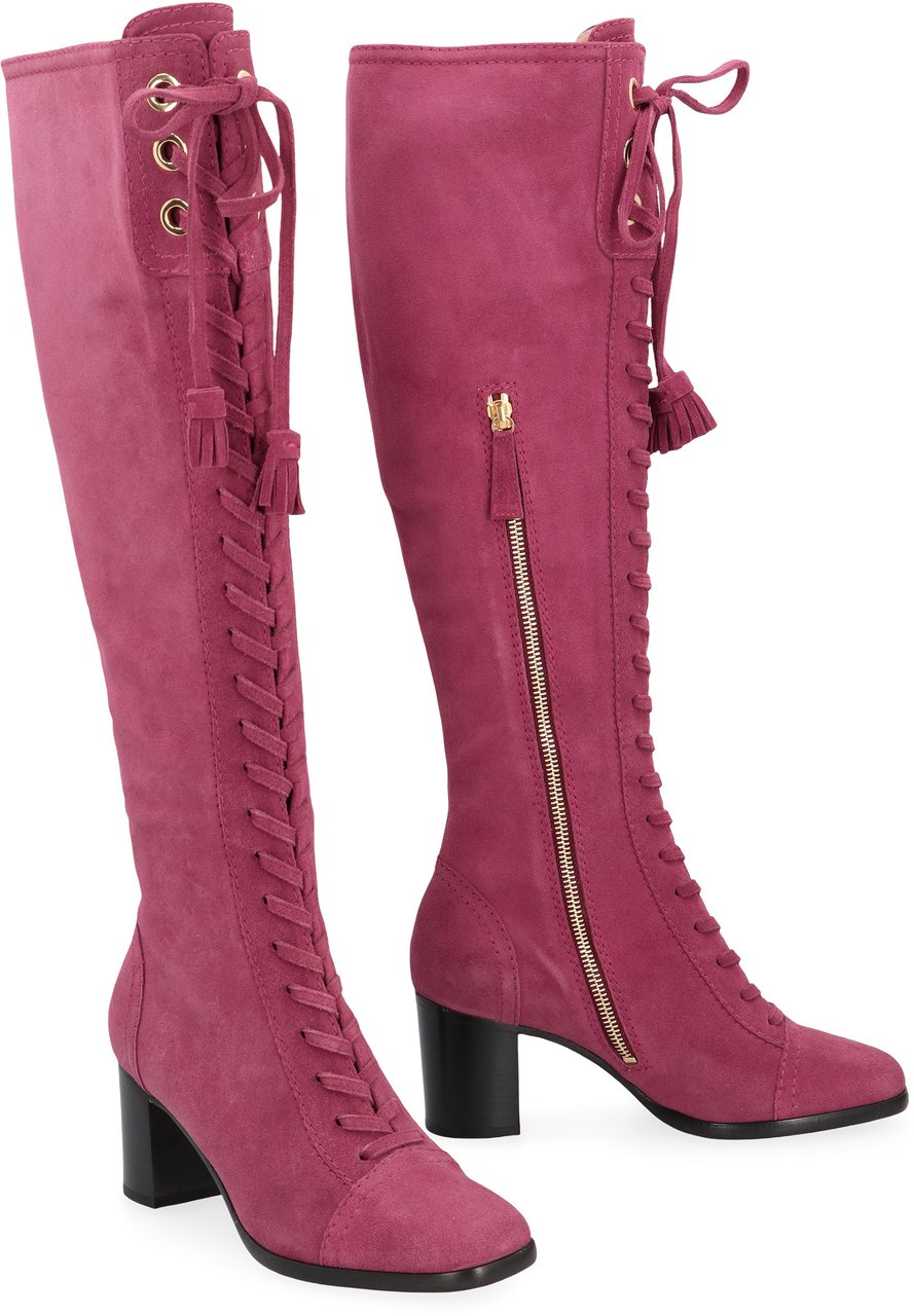 Alberta Ferretti Suede leather boots Paars