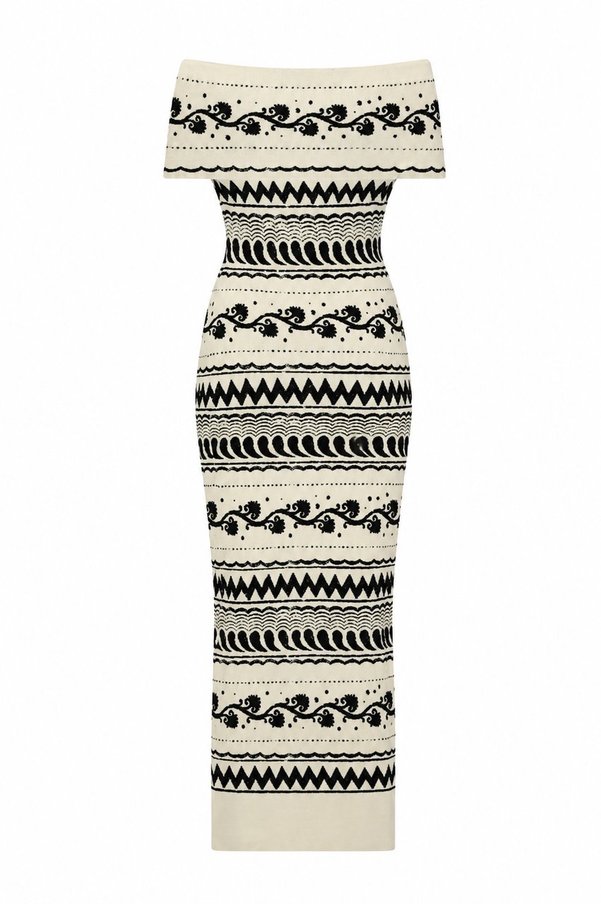 Alberta Ferretti Dresses Fantasia Bianco Wit