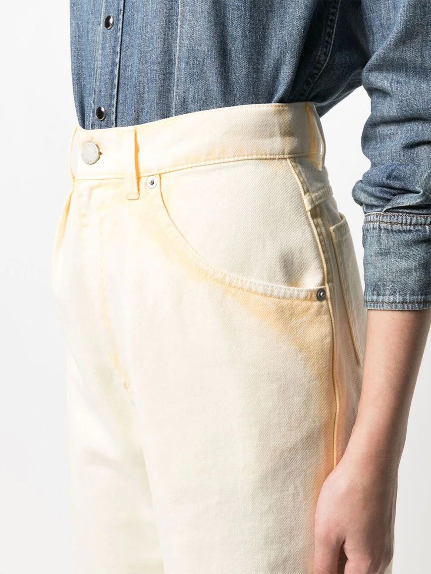 Alberta Ferretti Relaxed Straight-Leg Pants With Five-Pocket Styling Neutraal