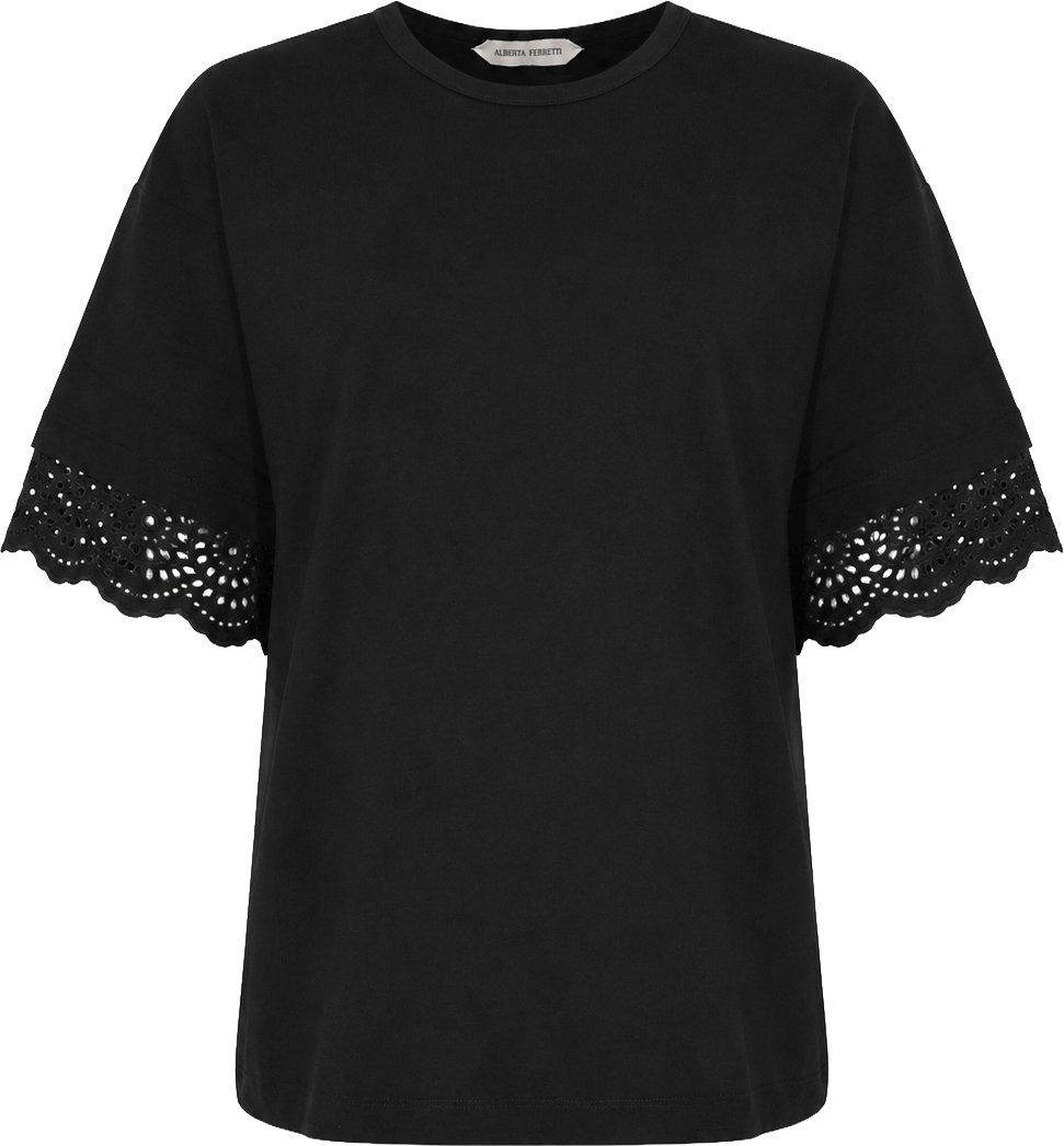 Alberta Ferretti T-Shirts And Polos Nero Zwart