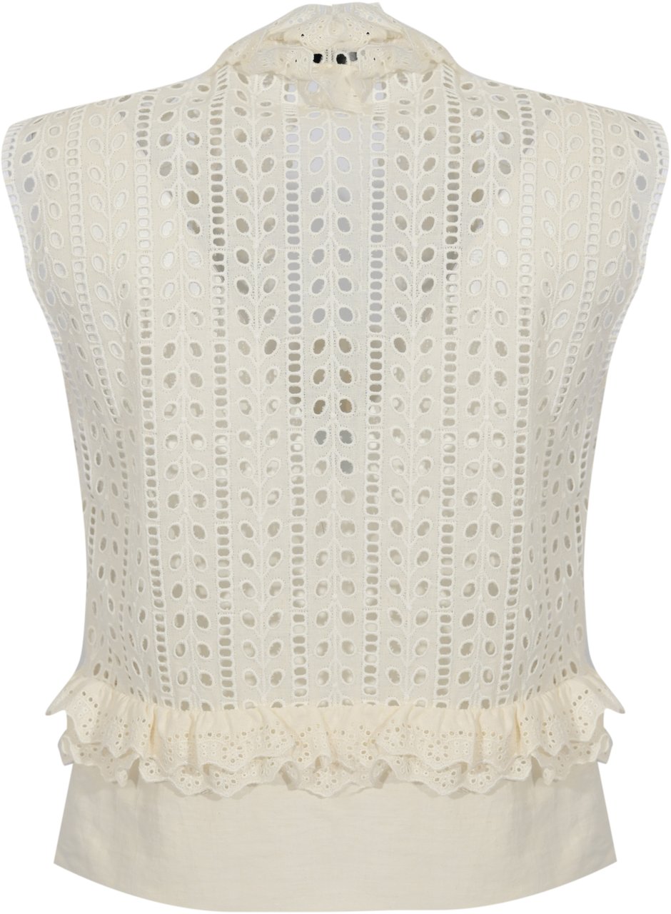 Alberta Ferretti Top White Wit