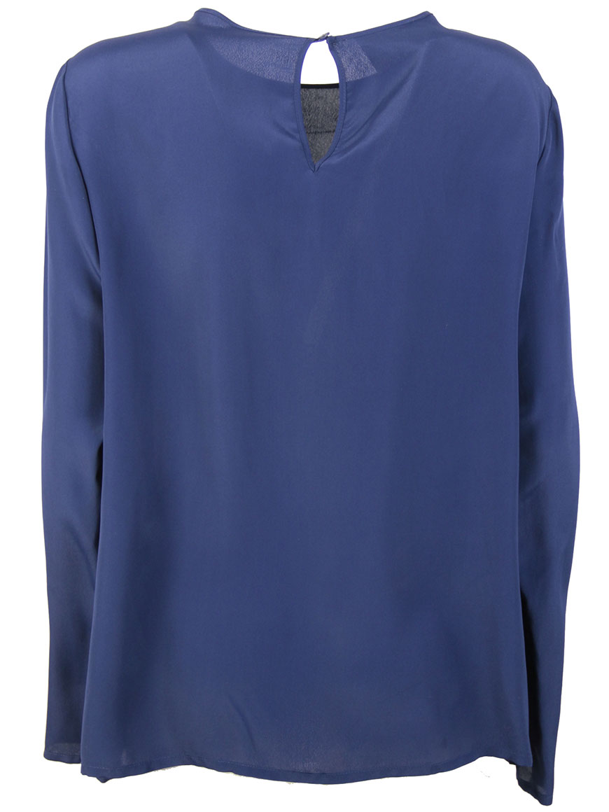 Alberta Ferretti Long-Sleeved Blouse With Keyhole Closure And Graphic Print Groen
