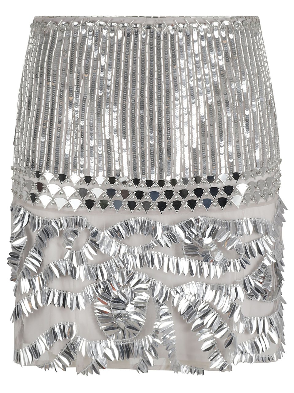 Alberta Ferretti Flowing Grey Skirt with Flattering Waistline Grijs
