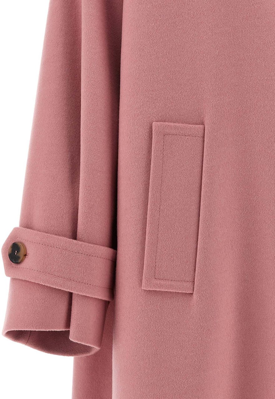 Alberto Biani Multicolor Virgin Wool Coat Roze