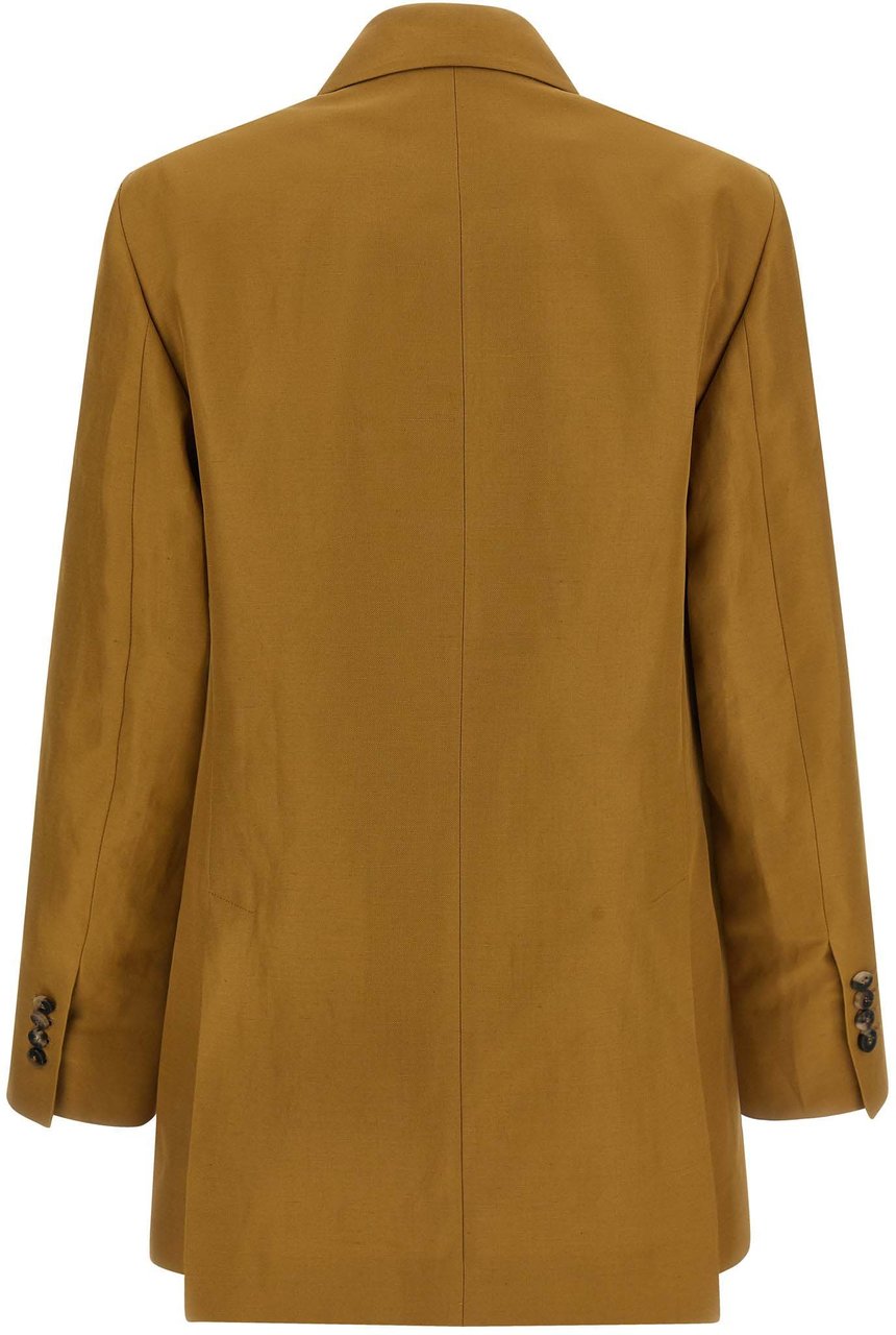 Alberto Biani Brown Viscose Blazer Bruin