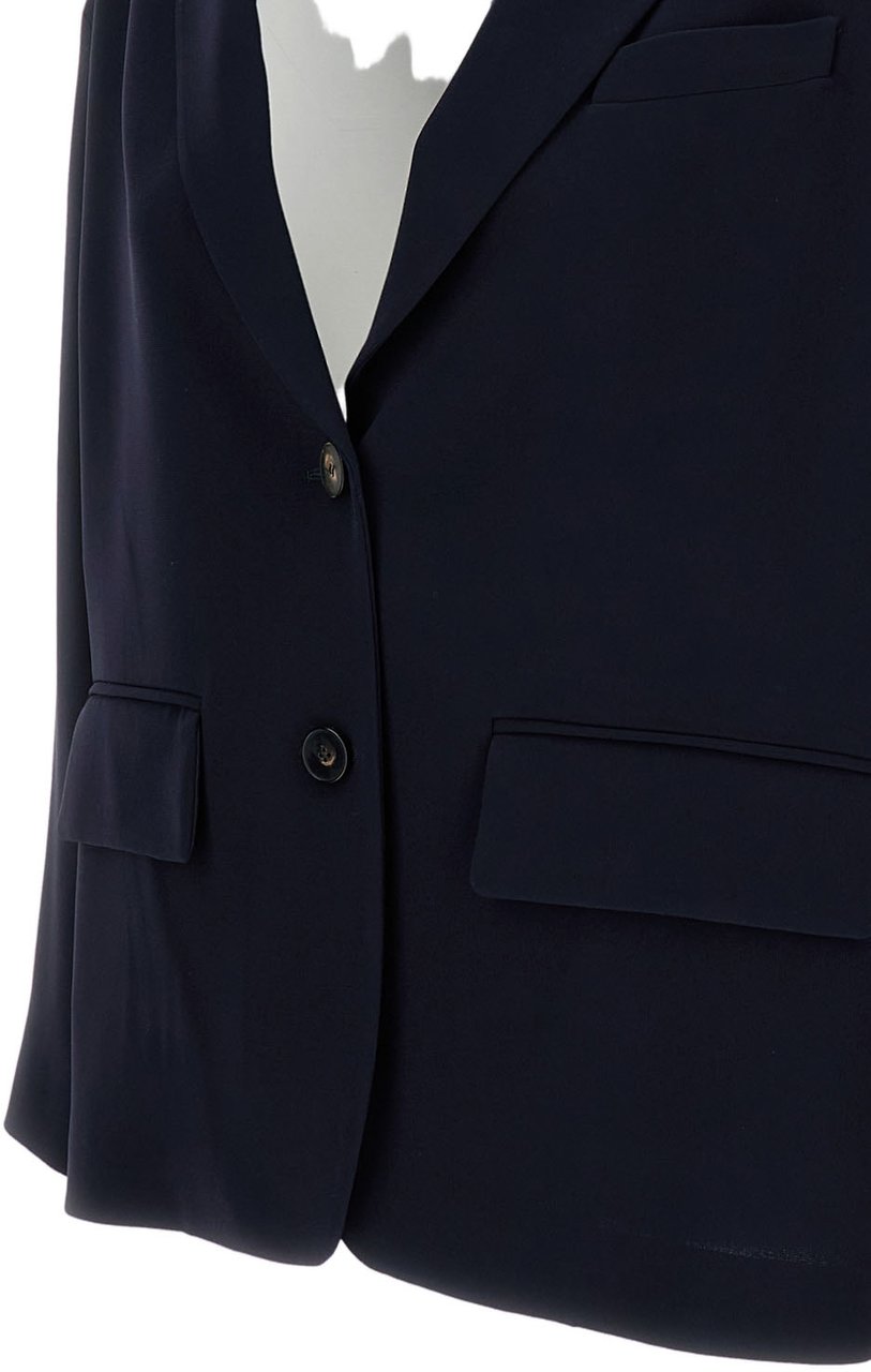 Alberto Biani Single-Breasted Relaxed Blazer Neutraal