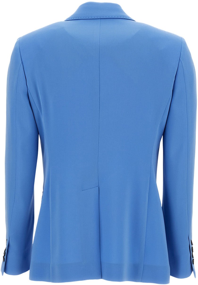 Alberto Biani Single-Breasted Cady Blazer Neutraal