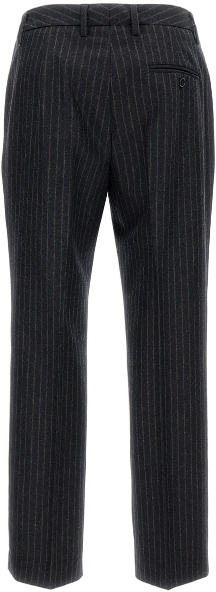 Alberto Biani Franca Pinstriped Trousers Zwart