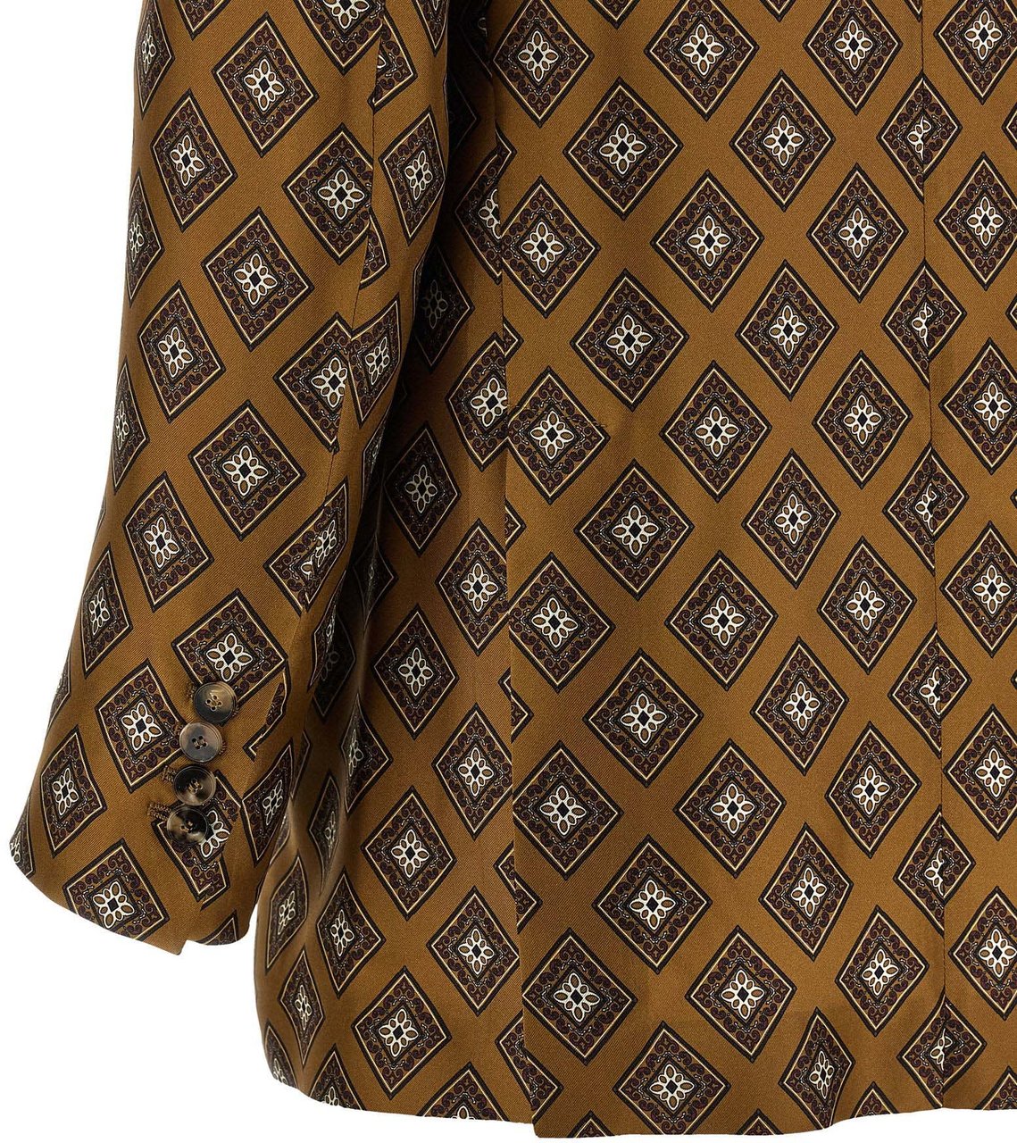 Alberto Biani Brown Silk Blazer Bruin