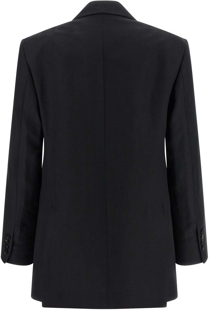 Alberto Biani Black Viscose Blazer Zwart