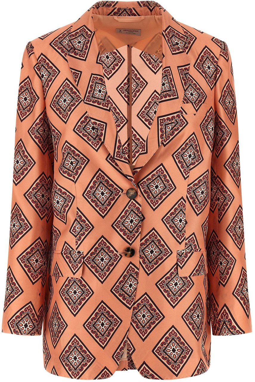 Alberto Biani Multicolor Silk Blazer Divers
