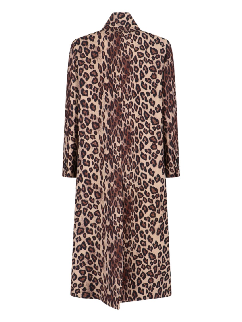 Alberto Biani Structured Multicolor Coat With Zipper Closure Bruin
