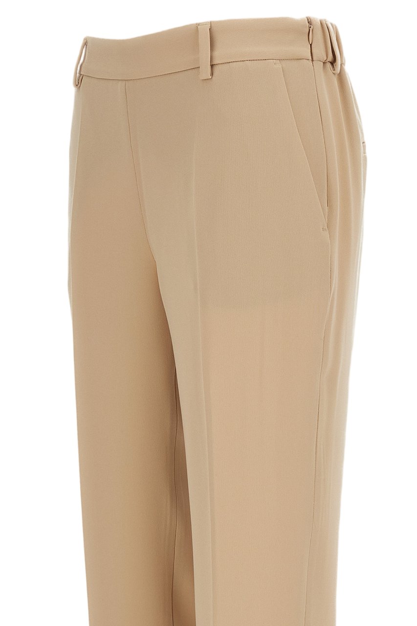Alberto Biani Beige Straight Leg Cady Formal Pants Neutraal