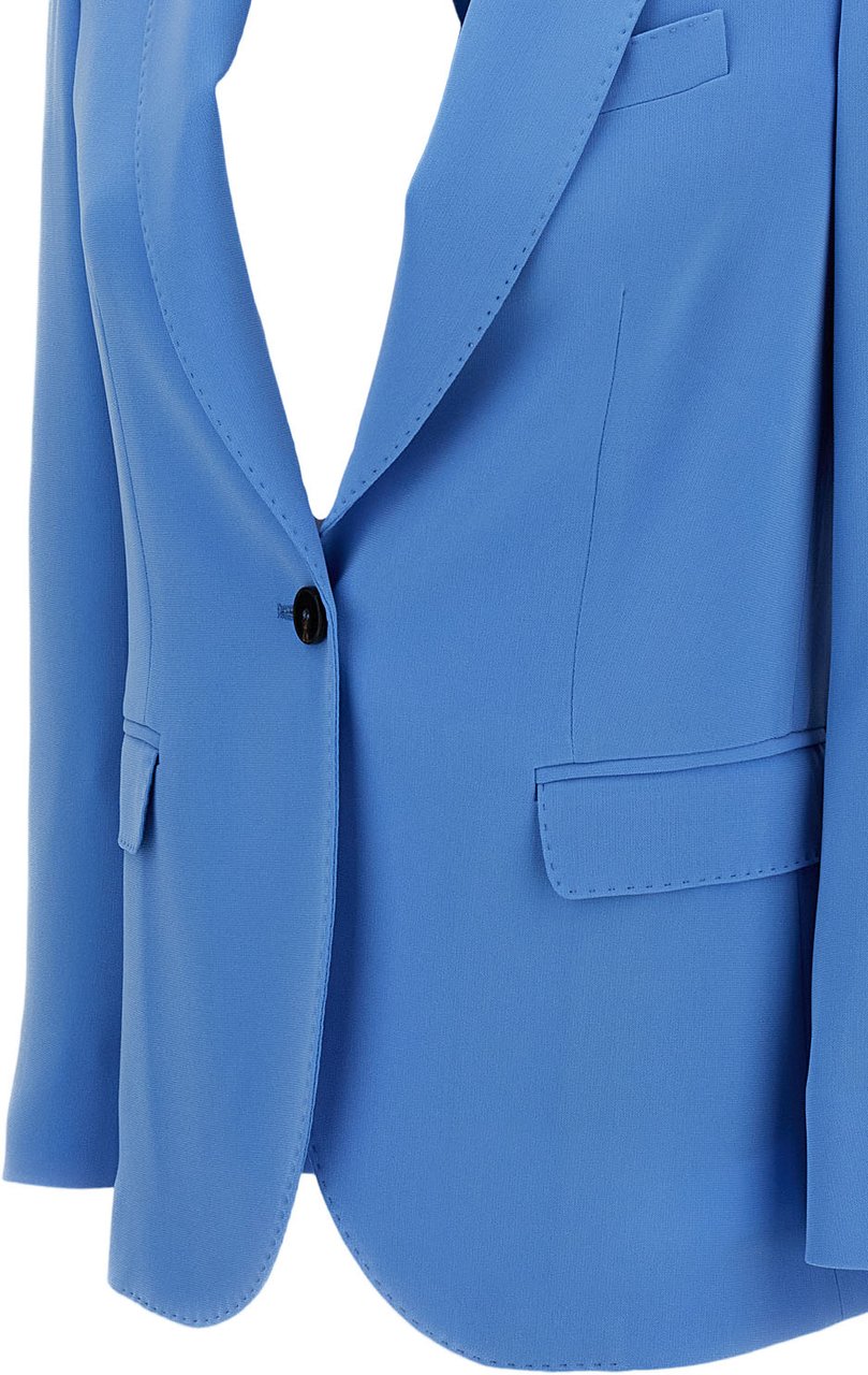 Alberto Biani Single-Breasted Cady Blazer Neutraal