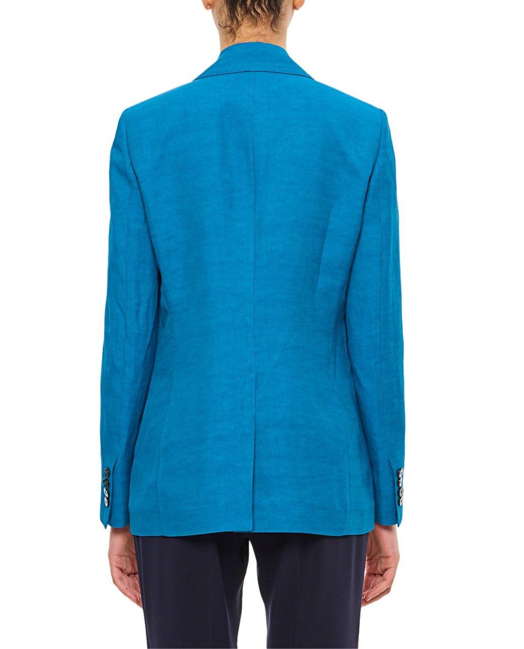 Alberto Biani Light Blue Tailored Jacket With Single-Button Fastening Blauw