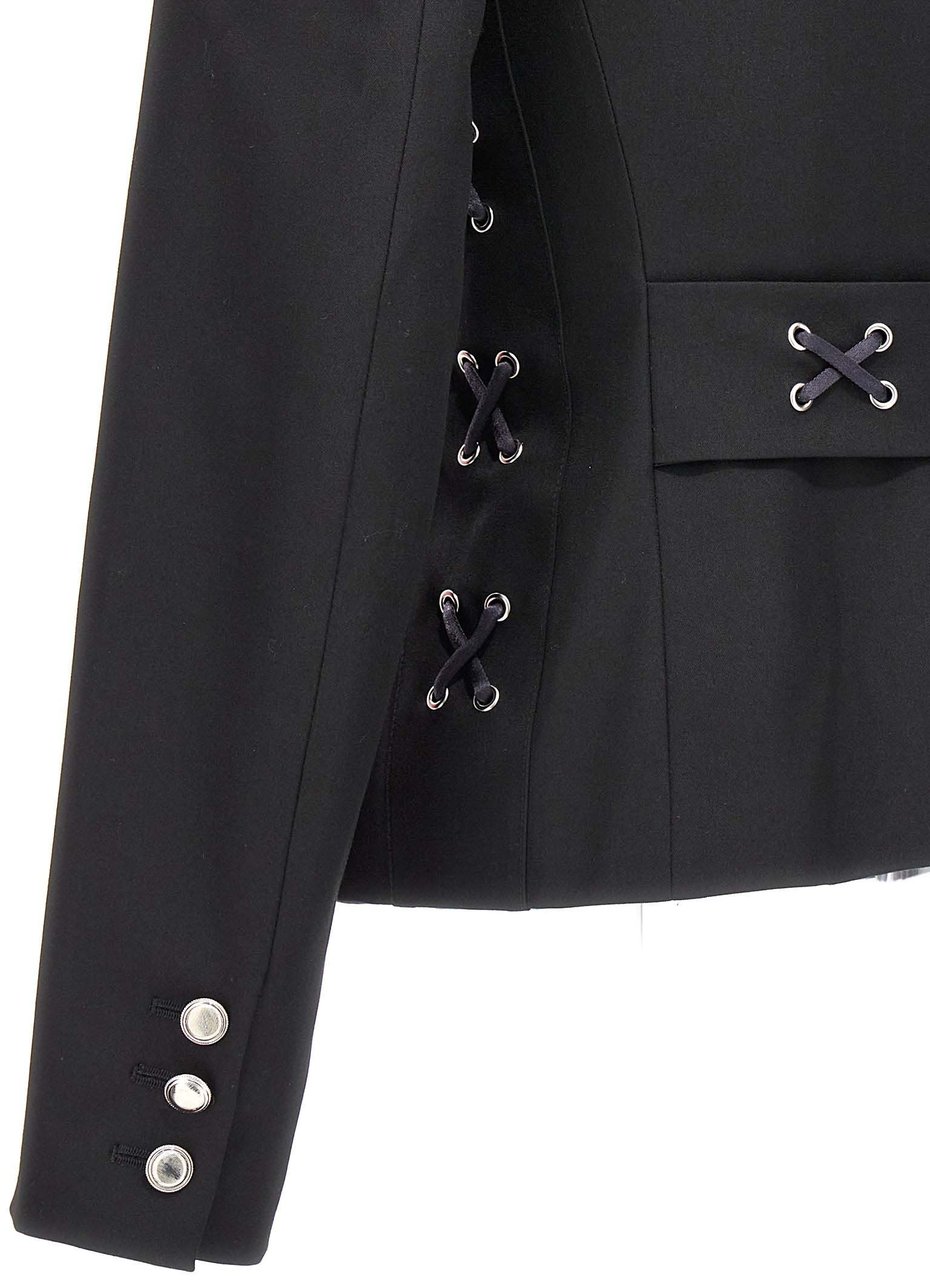 Alessandra Rich Black Wool Blazer Zwart