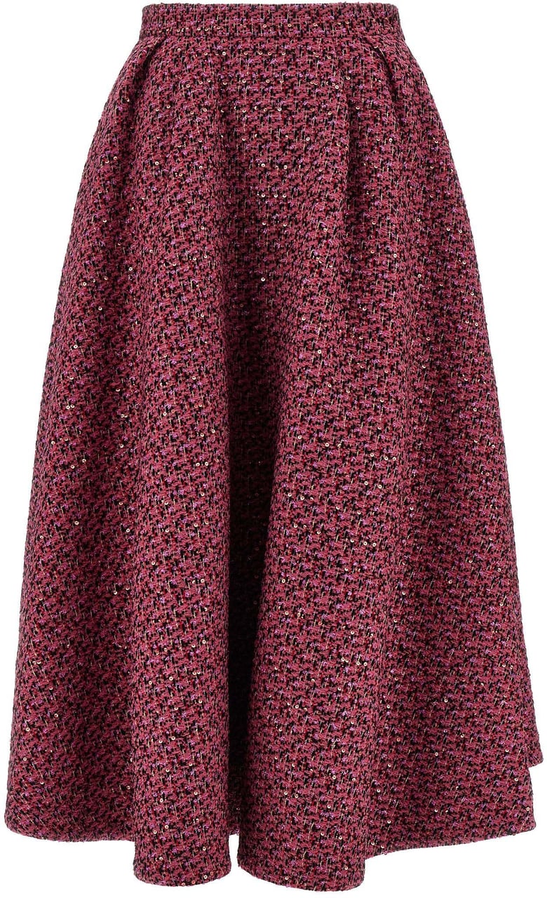 Alessandra Rich Multicolor Polyamide Midi Skirt Divers
