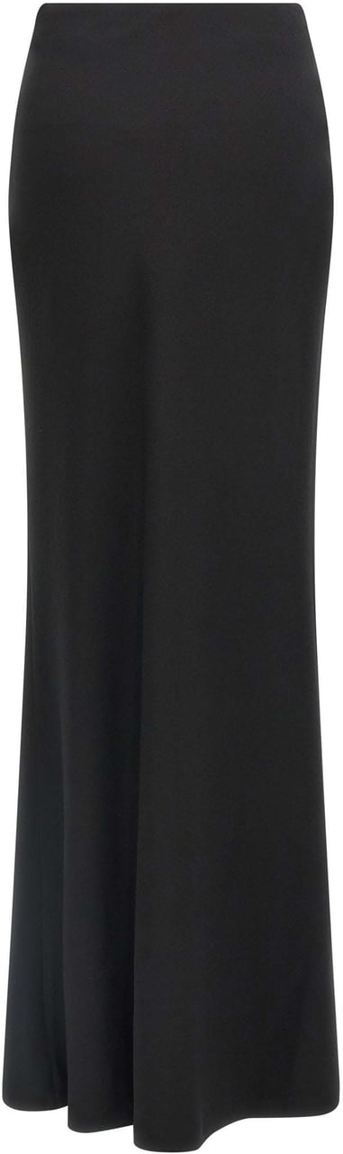 Alessandra Rich Black Virgin Wool Mini Skirt Zwart