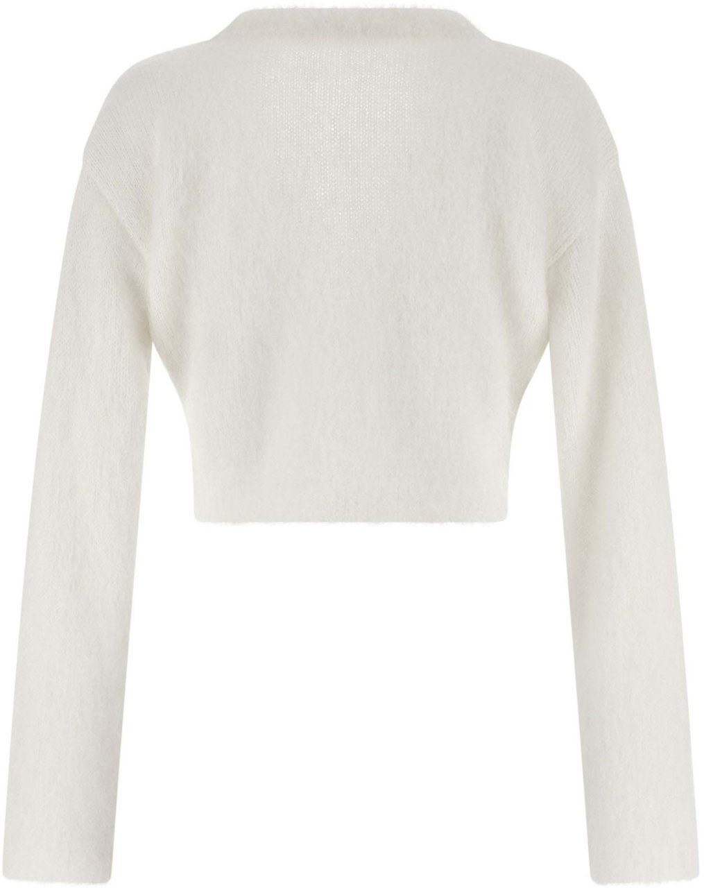 Alessandra Rich White Wool Cardigan Wit