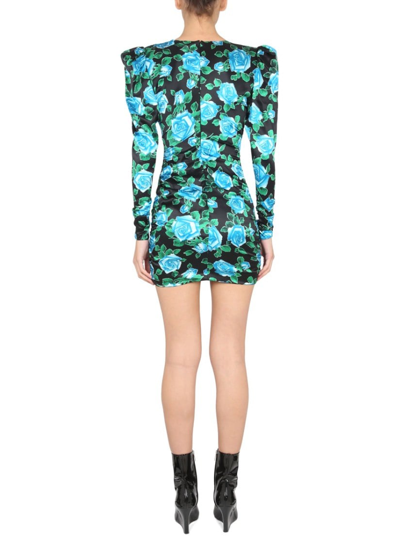 Alessandra Rich Mini Satin Dress Neutraal