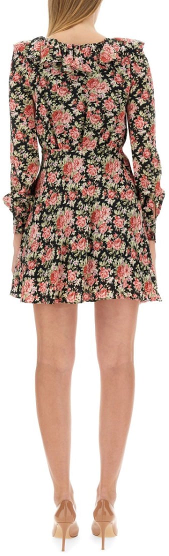Alessandra Rich Flower Print Mini Dress Divers