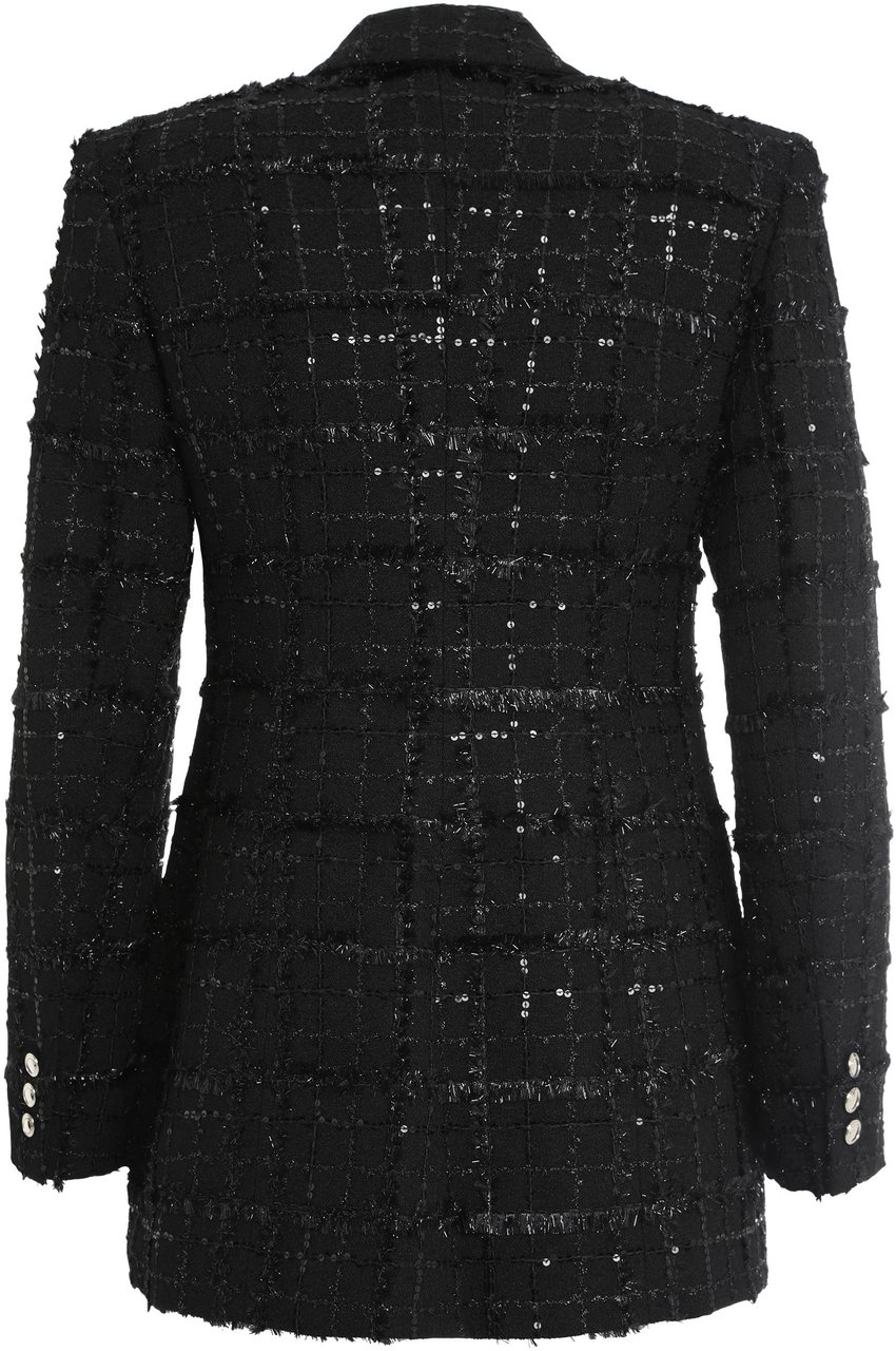 Alessandra Rich Elegant double-breasted jacket Zwart