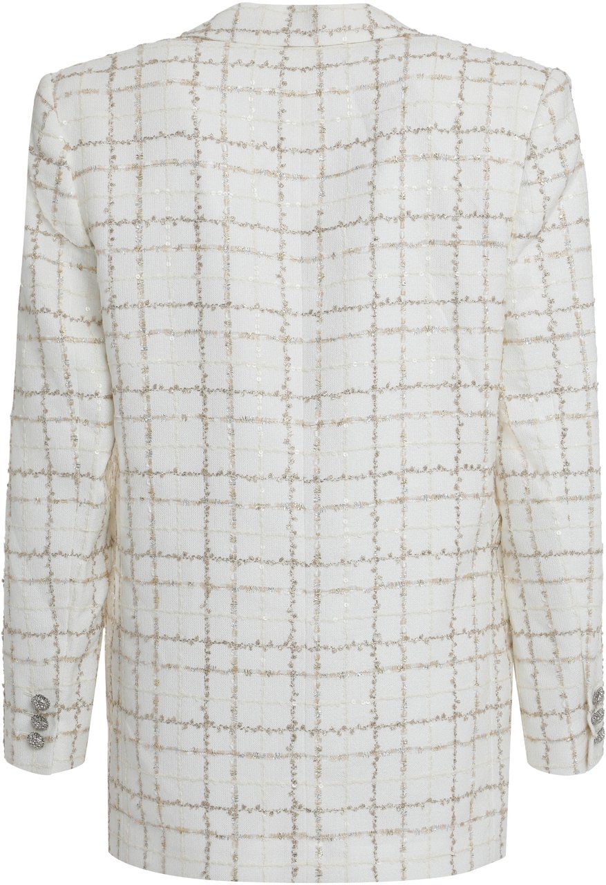 Alessandra Rich Elegant double-breasted jacket Wit