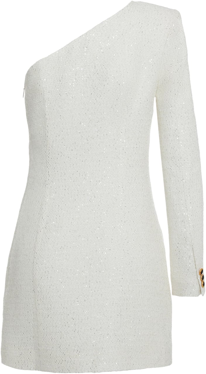 Alessandra Rich Mini knitted dress Wit