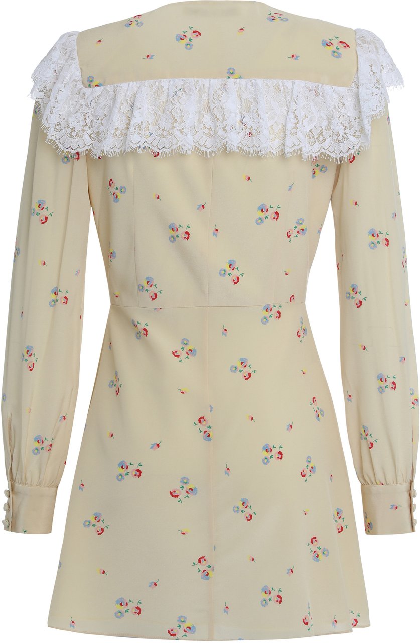 Alessandra Rich Mini chemisier dress Geel