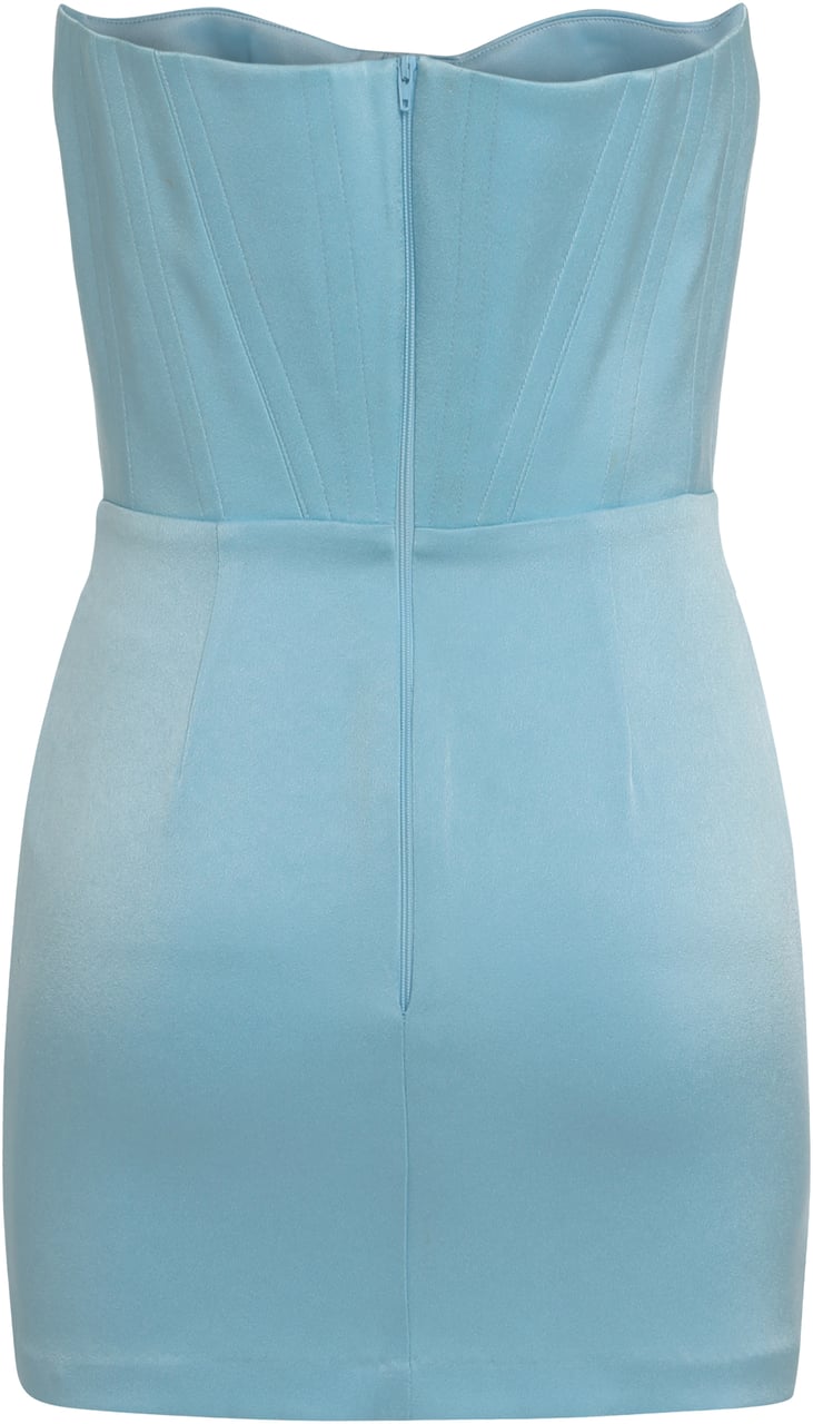Alex Perry Mini satin dress Lichtblauw