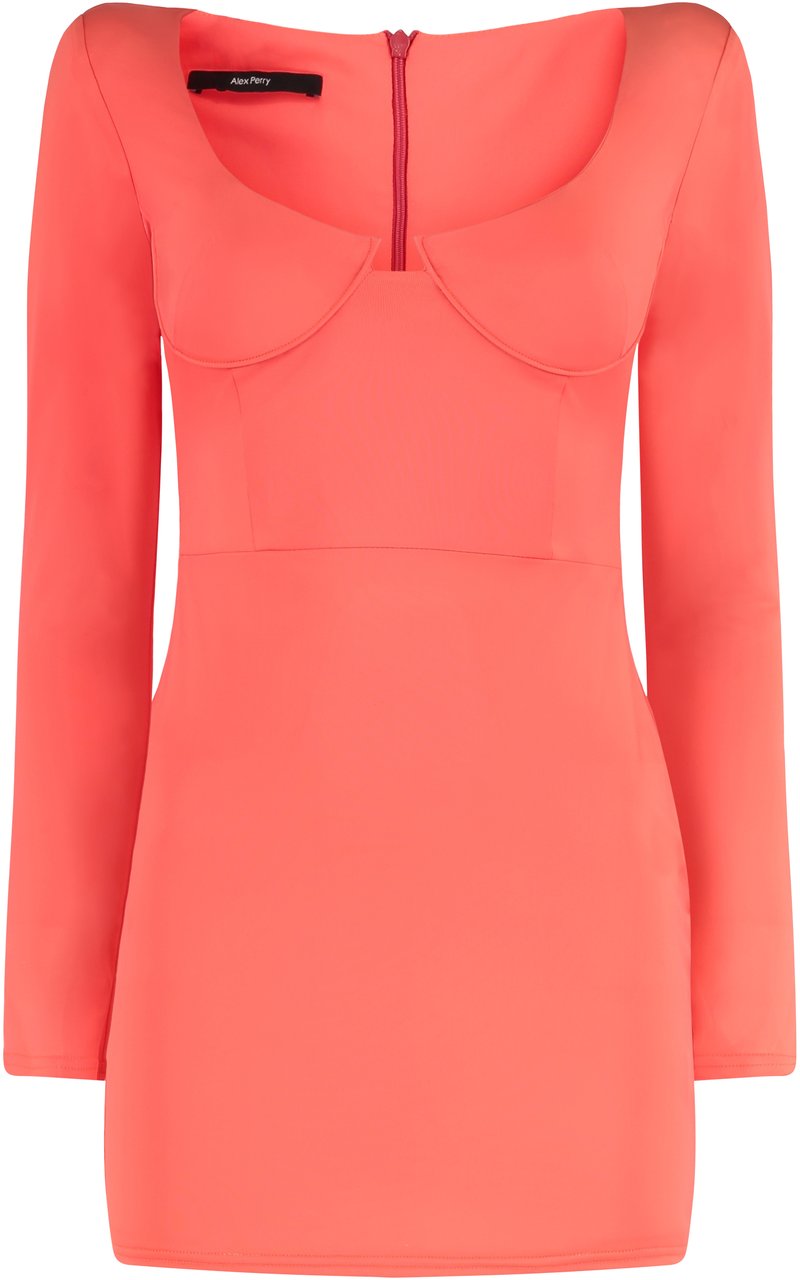 Alex Perry Mini dress in technical fabric Oranje