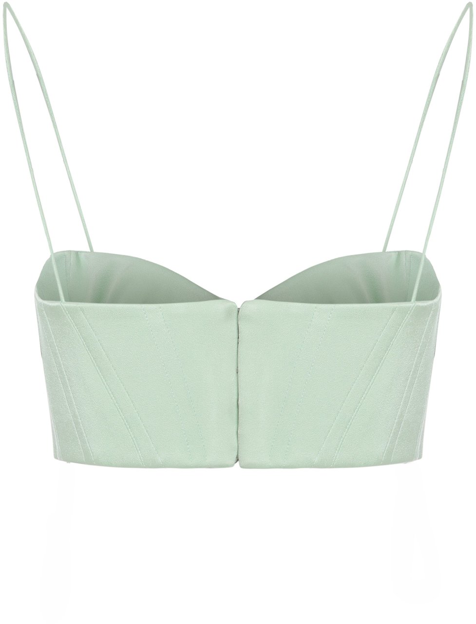 Alex Perry Crop top with thin straps Groen