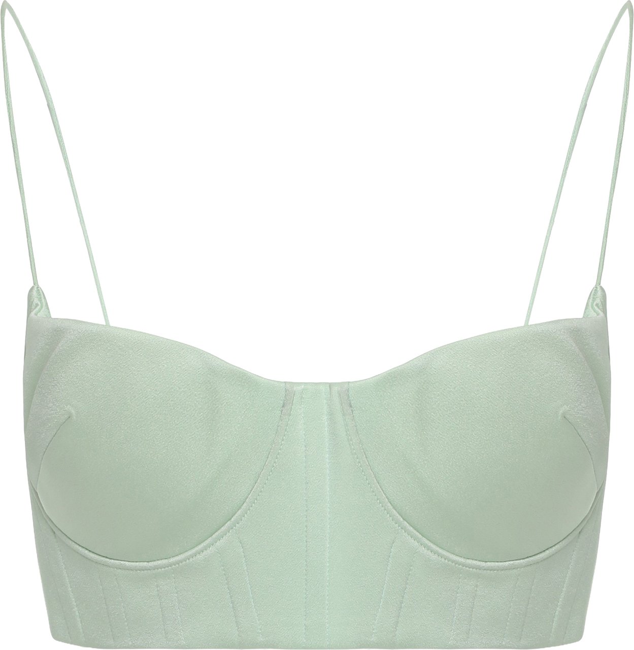 Alex Perry Crop top with thin straps Groen