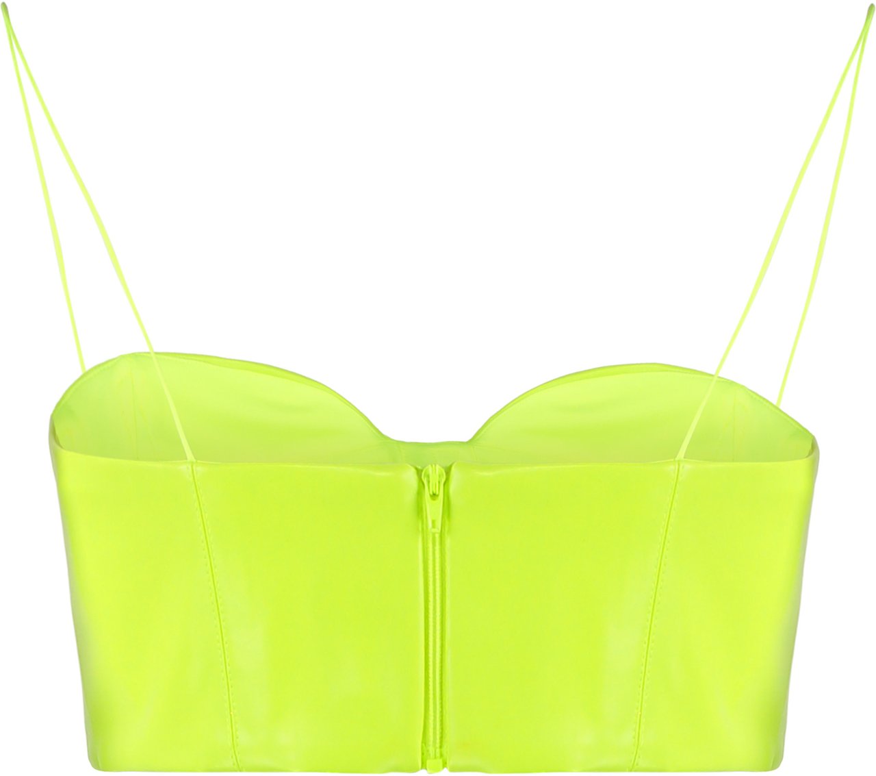 Alex Perry Top in eco-leather Geel