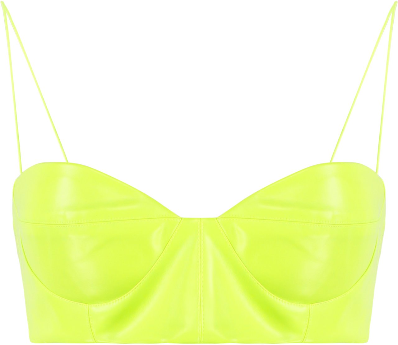 Alex Perry Top in eco-leather Geel