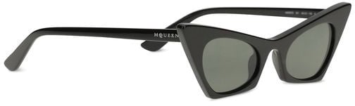 Alexander McQueen Alexander McQueen Black Plastic Sunglasses Zwart