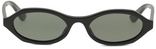 Alexander McQueen Alexander McQueen Black Acetate Sunglasses Zwart