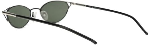 Alexander McQueen Alexander McQueen Black Metal Sunglasses Zwart