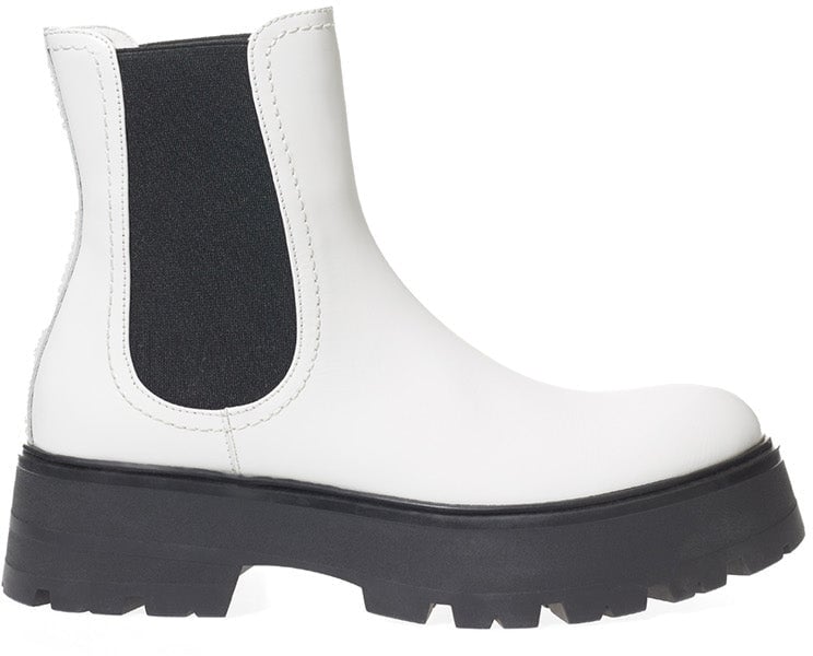 Alexander McQueen Ankle Boots White/Black Divers