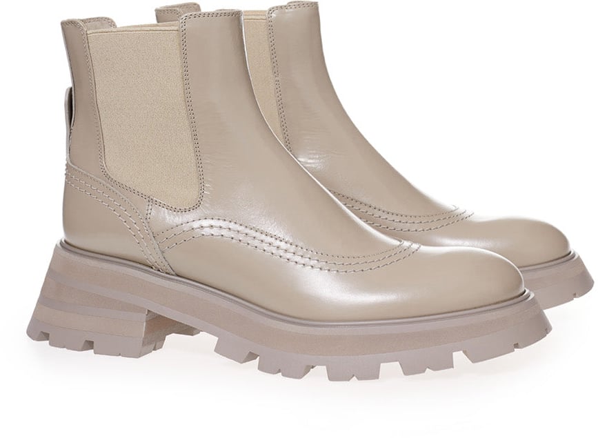 Alexander McQueen Ankle Boots Taupe Divers