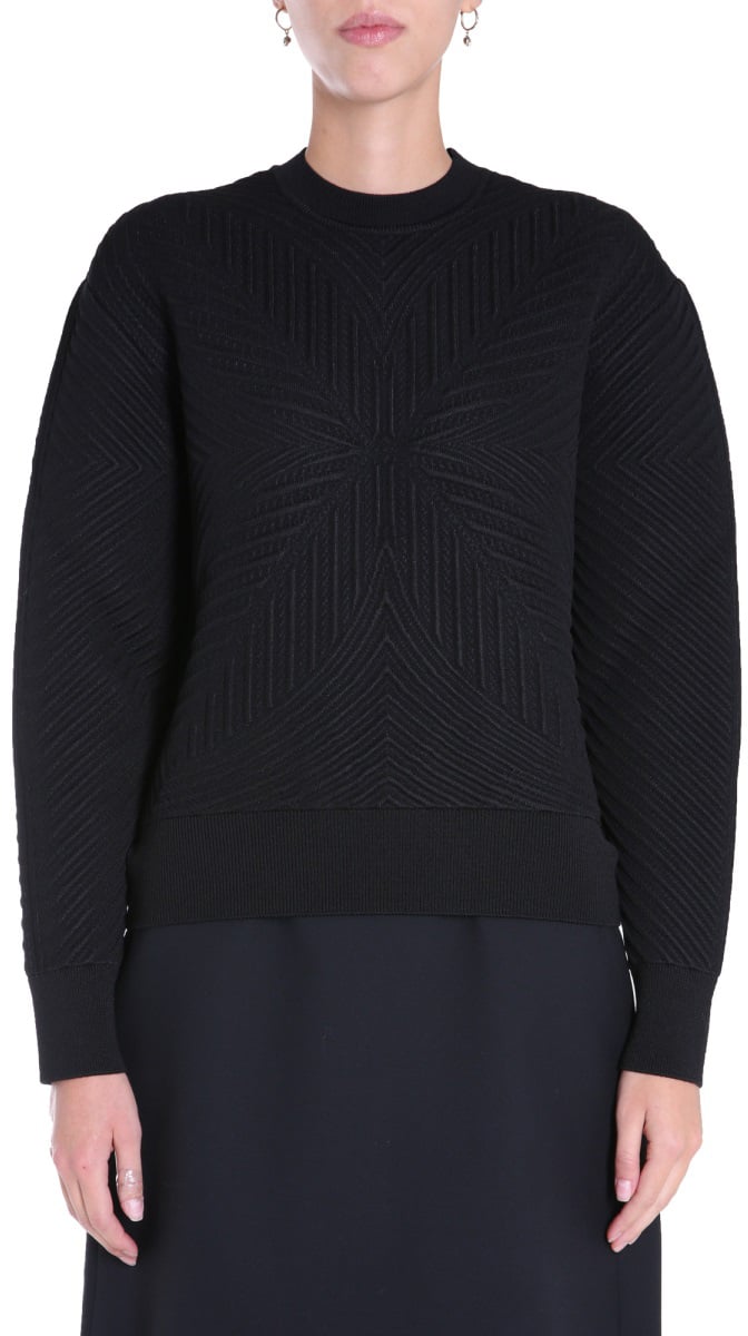 Alexander McQueen CREW NECK SWEATER Zwart