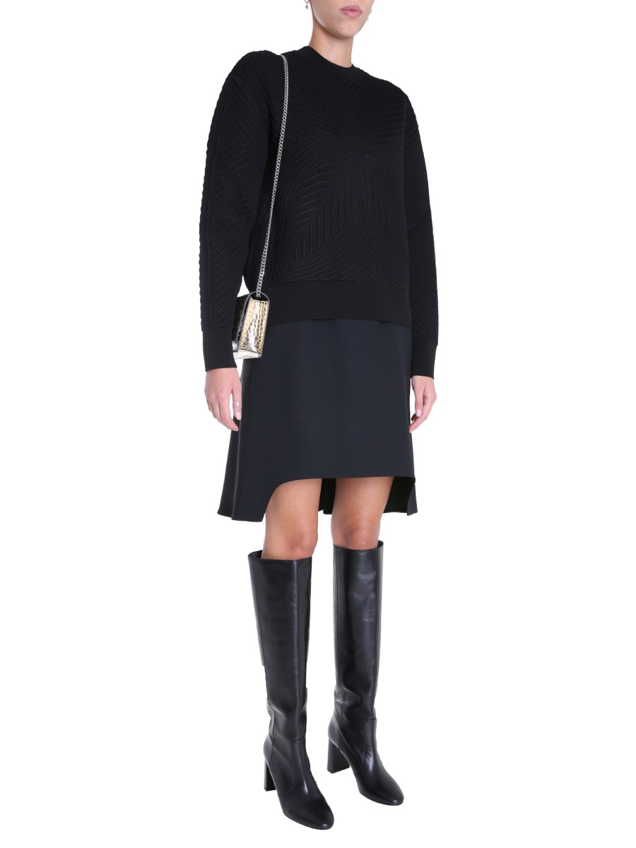 Alexander McQueen CREW NECK SWEATER Zwart