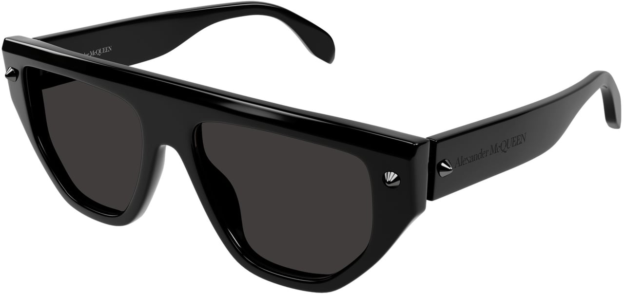 Alexander McQueen Angular Frame Sunglasses With Glossy Finish Neutraal