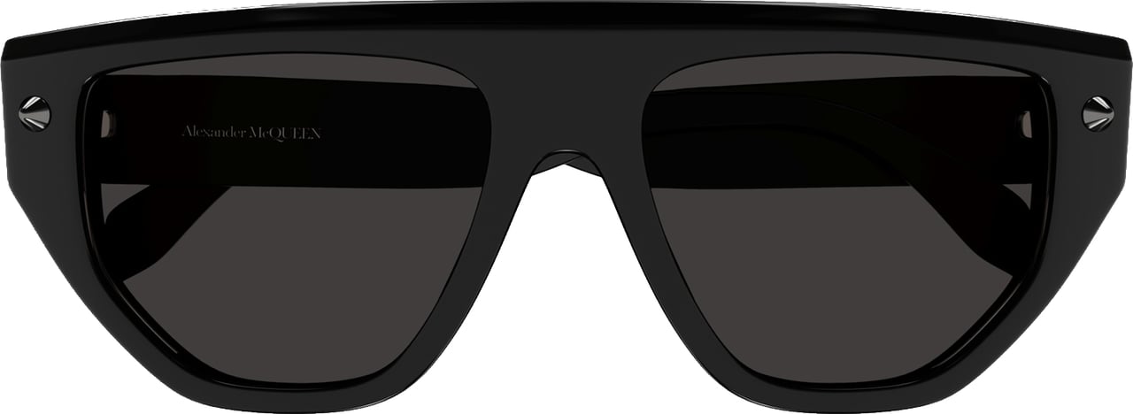 Alexander McQueen Angular Frame Sunglasses With Glossy Finish Neutraal