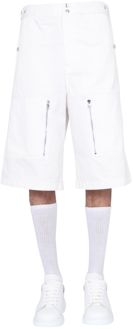 Alexander McQueen JAPANESE GABARDINE SHORTS Wit