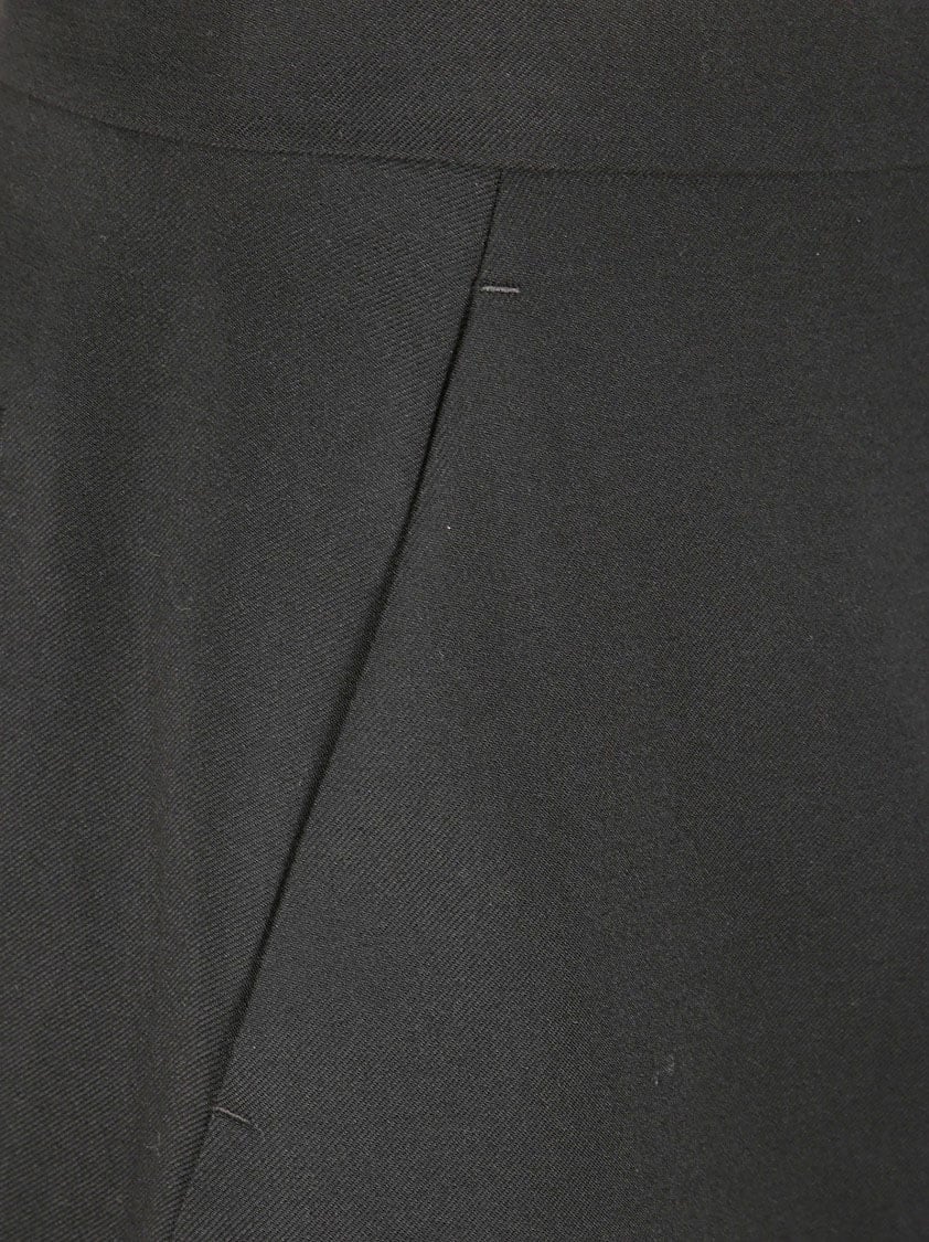 Alexander McQueen Tailored Black Wool Skirt With Front Slit Zwart